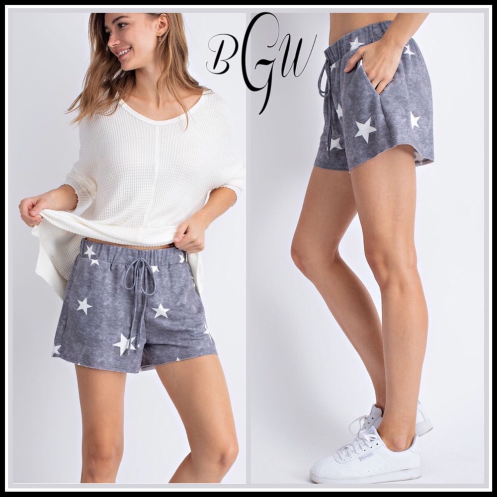 🇺🇸🆕French Terry Star Print Shorts